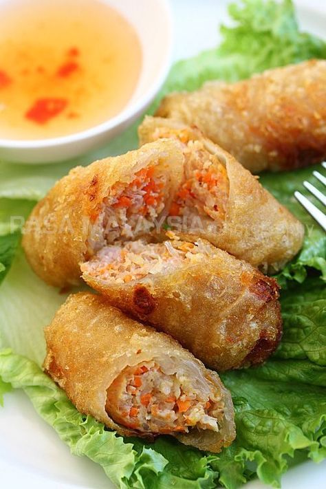 Cha Gio Recipe, Vietnamese Recipe, Recipe With Rice, Vietnamese Spring Rolls, Asian Dinners, Cibo Asiatico, Salad Rolls, Spring Roll Recipe, Thai Cooking