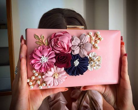 Bridesmaid bag pearl clutch bridal bag flower bag bridal Pearl Clutch Bag, Pearl Clutch, Wedding Handbag, Flower Handbag, Flower Purses, Floral Clutches, Flower Party, Floral Bags, Ladies Clutch