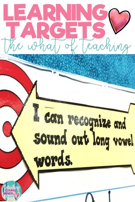 Learning targets are an efficient visual to help your students meet their daily learning targets, learning intentions or objectives in any subject area. They can be displayed as a sign on a bulletin board or anywhere else in your classroom. They are also easy to shrink and print for individual student use. Click the link to read about what learning targets are and how you can incorporate them into your classroom! Learning Target Bulletin Board, Clarity For Learning, Second Grade Learning Objectives, Language Objectives Display, Classroom Learning Targets Display, Learning Intentions Display, Learning Targets Bulletin Board, Teacher Clarity, Learning Target Display