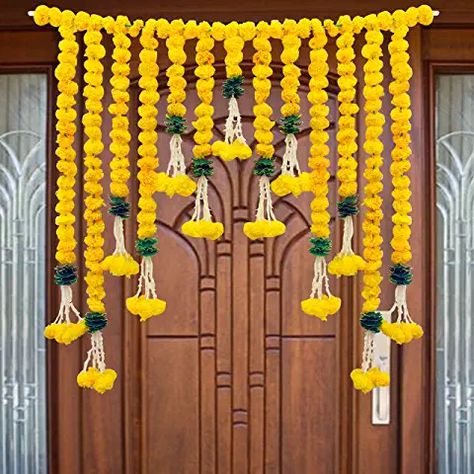 Amazon.in : diwali items for home decor Door Hanging Decorations Indian Handmade, Tea Party Decor, Indian Wedding Favors, Home Decor Indian, Door Hanging Decorations, Diwali Decorations At Home, Handmade Door, Marigold Flowers, Diwali Decoration