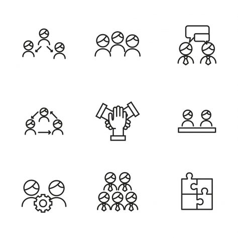 Team Icon Design, Communicate Illustration, Project Management Infographic, Progress Illustration, العمل الجماعي, Group Icon, Team Icon, Support Icon, Line Png