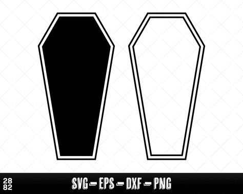 Coffin Outline, Coffin Svg, Outline Drawing, Coffin Shape, Youtube Instagram, Outline Drawings, Nail Shapes, Eps Vector, Posters Prints