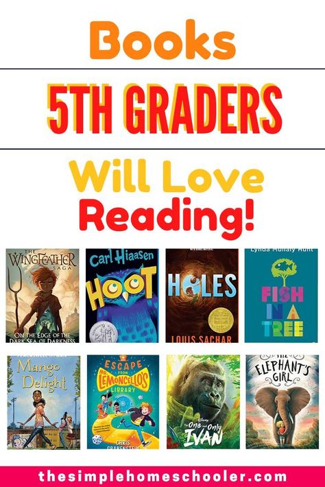 Looking for the perfect book for your fifth grader? This book list is busting with the most popular (and appropriate!) books for 5th grade kids today! Fantasy novels, adventure, survival, friendships, classics, new books - you\'ll find it all! Homeschool Reading Curriculum, 5th Grade Books, Easy Chapter Books, Reading Printables, Elementary Books, Latina Outfit, Kindergarten Reading Activities, Reading Curriculum, 5th Grade Reading