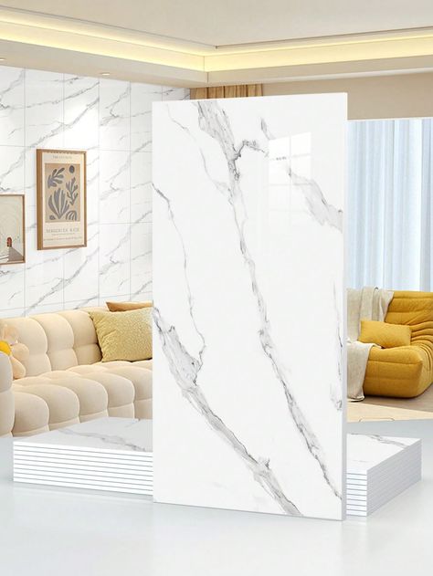 PRICES MAY VARY. 【Sophisticated Marble Design】: Elevate your decor with these peel and stick wall tiles featuring an elegant marble-inspired look. Ideal for enhancing shower walls, kitchen backsplashes, or accent walls, they deliver a high-end appearance at an affordable price. 【Waterproof and Long-Lasting】: Crafted for durability, these waterproof panels are resistant to both water and heat, making them perfect for bathrooms and kitchens. They are designed to retain their beauty over time, offe Waterproof Wall Panels, Tile Bedroom, Tiles Living Room, Tv Walls, Wall Panel Molding, Laminate Wall, Shower Wall Tile, Marble Wall Tiles, Bathroom Wall Panels