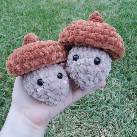 Hand Crafted Toys | Crocheted Acorn Pop Toy | Color: Brown/Tan | Size: None HandmadeCrochet, CrochetInspiration, CrochetLove Crochet Easy Stuffed Animals, Crochet Pop It, Crochet Fidget Toys, Yarn Plushies, Mini Crochet Animals, Toys Quotes, Crochet Fidget, Crochet Stuffies, Crochet Toys Free Patterns