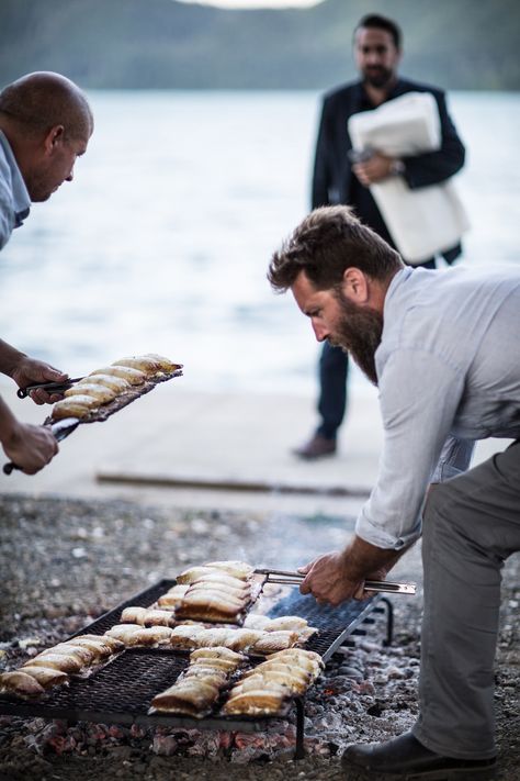 See Why Your Next Dinner Party Needs to Be at an Oyster Farm Salt And Stone, Secret Supper, Summer Succotash, Fried Potato Chips, Cooking Over Fire, Grilled Halibut, Pop Up Dinner, Open Fire Cooking, Salt Stone