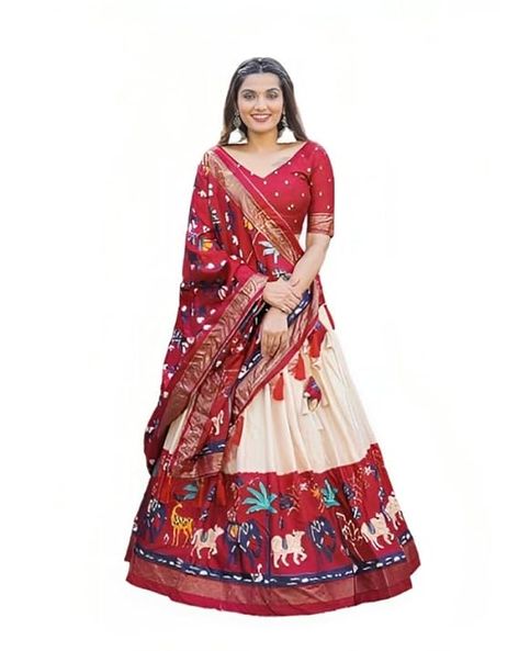 Make your Navratri Special❤️ Zip Stitching, Red Lehenga Choli, Navratri Dress, Modest Evening Dress, Stitched Lehenga, Lehenga Choli Online, Red Lehenga, Silk Bottoms, Ghagra Choli