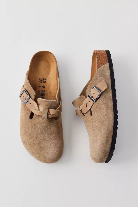 Birkenstock Boston Braid Clog | Urban Outfitters Birks Clogs, Birkenstock Clogs Outfit Fall, Birkenstock Clogs Outfit, Clogs Birkenstock, Birkenstock Clog, Birkenstock Clogs, Boston Clogs, Clogs Outfit, Back To School Shoes