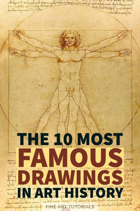 Find the ten most famous drawings in art history, from da Vinci, to van Gogh and more! #famousdrawings #mostfamousdrawings #arthistory #famoussketches #drawingart #bestart #davinci Famous Pencil Drawings, Most Famous Paintings Top 10 Leonardo Da Vinci, Art History Drawings, Michelangelo Tattoo Leonardo Da Vinci Tattoo, Da Vinci Tattoo Ideas, Leonardo Davinci Tattoo, Davinci Paintings, Davinci Drawing, Davinci Sketches