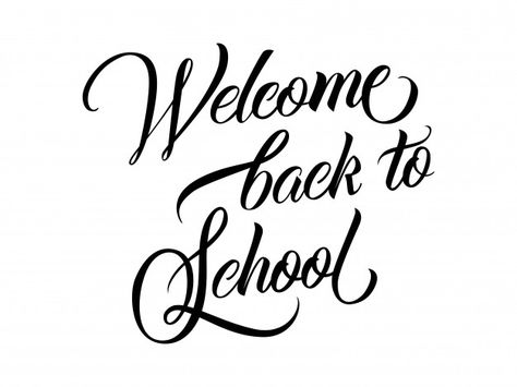 Welcome Back Lettering, School Lettering, Welcome Back Letter, Calligraphy Templates, Welcome To Class, School Fonts, Welcome To School, Back School, Art Classroom Decor