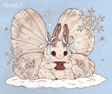 Sticker Keychain, Cute Moth, Moth Art, Creation Art, Sketching Drawing, December 1st, Cute Animal Drawings Kawaii, Drawing Drawing, Cute Doodle Art