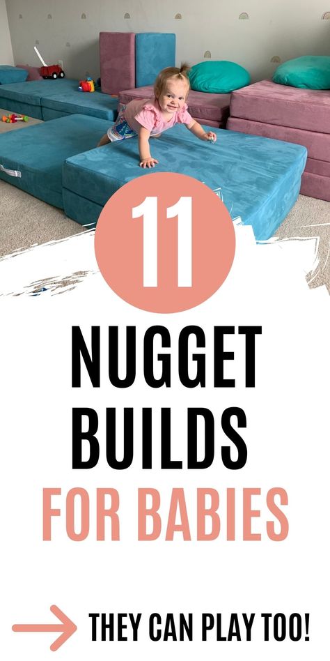 11 nugget builds for babies Nugget Couch Room Ideas, One Nugget Climbing Builds, Easy Nugget Builds, Nugget Single Build, Nugget Basketball Build, Joey Play Couch Builds, One Nugget Builds For Climbing, Figgy Play Couch, Two Nuggets Builds