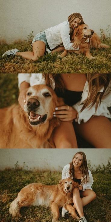 Professional Pics With Dogs, Pose With Your Dog, Elderly Dog Photoshoot, Pictures To Take With Your Dog, Senior Picture Ideas Dog, Different Photography Styles, Dog Mom Photoshoot Ideas, Dog Senior Pictures, Photoshoot With Dog And Owner