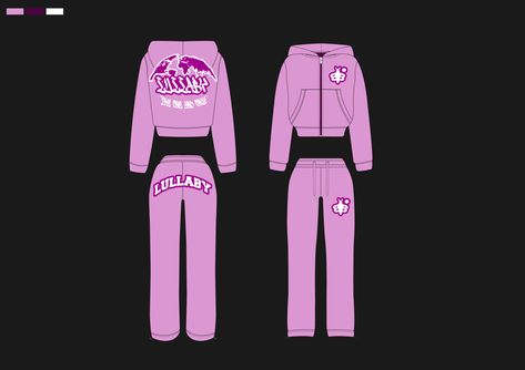 Cropped Zip Up Hoodie Tracksuit ��– LullabyTechPacks Tracksuit Illustration, Tracksuit Drawing, Tracksuit Design Ideas, Creative Hoodie Design Ideas, Tracksuit Mockup, Clothing Brand Name Ideas, Graphic Design Clothing, Hoodie Template, Streetwear Tracksuit