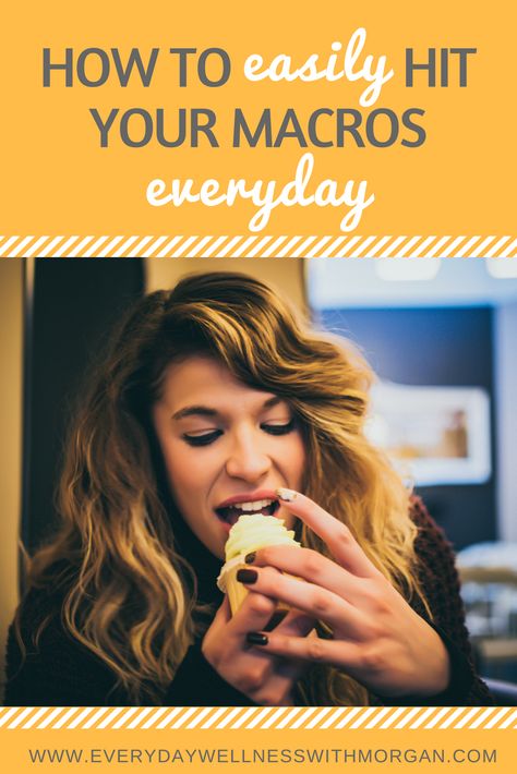 How to Easily Hit your Macros Everyday - Everyday Wellness How To Hit Your Macros, How To Hit Macros, Macro Staples, Macro Hacks, Macros Diet For Beginners, Wellness Eating, Macro Diet, Macro Meal Plan, Macro Nutrition