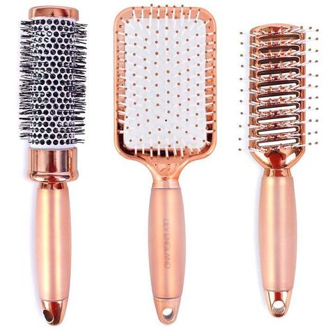 Most expensive hair brush in Jakarta? Take a look why it's so pricey! Link in bio. Gold Hair Brush, Hair Luxury, Hair Tool Set, Alat Makeup, Gold Everything, Hair Brush Set, Luxury Room, Hair Care Tools, Organic Shampoo