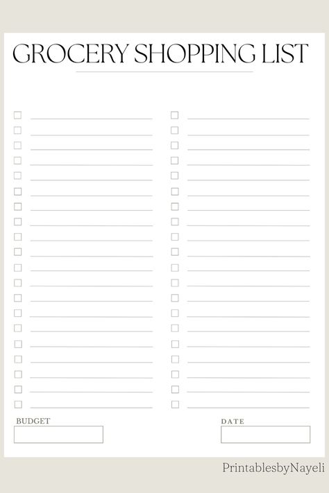 The perfect minimalist grocery list and meal planner. These are downloadable pages that can be downloaded instantly after purchasing. Grocery List Templates Printable Free, Grocery List Aesthetic, Aesthetic Grocery List, Grocery Shopping List Printable, Grocery List Planner, Grocery Notepad, Grocery Shopping List Template, Printable Grocery List Template, Minimalist Journal