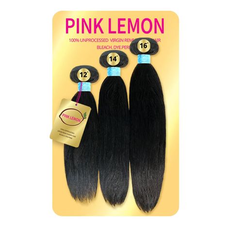 PRICES MAY VARY. PINK LEMON REMI is proudly brought to you from Premium range of Remi hair extensions and is the choice of many top salons. PINK LEMON REMI hair is cuticle retained and specially unprocessed to ensure all the cuticles are facing the same direction from root to end, this prevents the tangling and helps keep a smooth texture. 13A Grade Dye, Bleach, Perm Pink Lemon Virgin Human Hair Weave 3 Bundles StraightBLEACH/DYE/PERM13A 100% Unprocessed Virgin Remi Human Hair Lemon Hair, Straight Natural, Virgin Hair Bundles, Low Maintenance Hair, Pink Lemon, Hair Weave, Hair Bundles, Beauty Supply, Smooth Texture