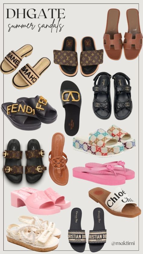 Hermes Slides Women, Dior Slides Outfit Women, Louis Vuitton Sandals Woman, Chanel Summer Sandals, Luxury Women Shoes, Hermes Platform Sandals, Fendi Slides Women, Chanel Summer Shoes, Luxury Footwear For Women