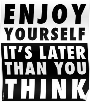 ENJOY YOURSELF, IT'S LATER THAN YOU THINK Poster S Later, Think Poster, Liar Quotes, Awesome Sauce, Side Income, Enjoy Yourself, Earning Money, Jesus Pictures, Marketing Quotes