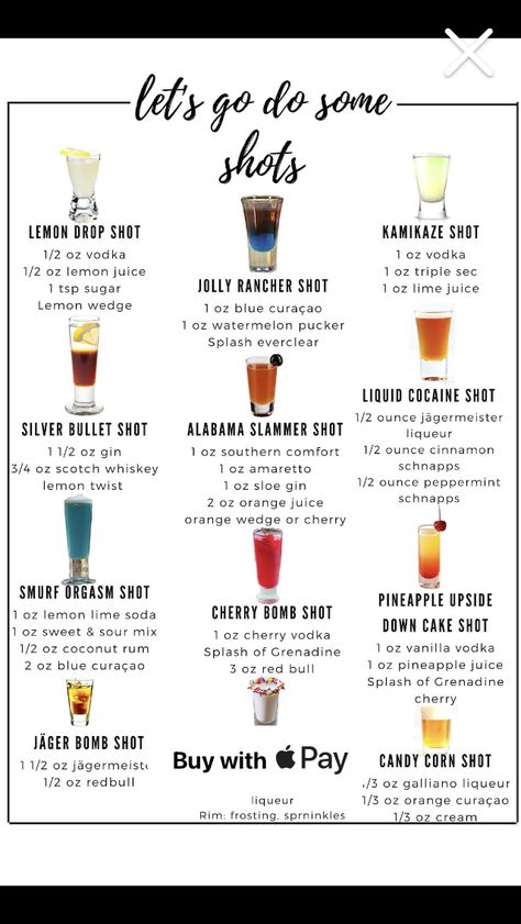 Bar Drink Recipes, Shots Alcohol Recipes, Bartender Recipes, Resep Koktail, Bartender Drinks Recipes, Bartending Tips, Southern Thanksgiving Menu, Southern Thanksgiving, Bartender Drinks