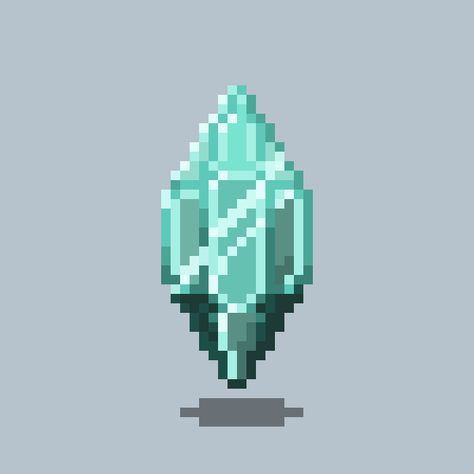 Pixel Art Crystal, Crystal Minecraft, Crystal Pixel Art, Minecraft Crystal, Minecraft Textures, Minecraft Designs, Art Videos, Pixel Art, Minecraft