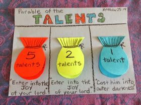 Children's Bible Lessons: Lesson - Parable Of The Talents Bible Study Crafts, Parable Of The Talents, Student Tips, Children's Church Crafts, Bible Activities For Kids, Orange Circle, Bible Story Crafts, Childrens Church Lessons, Sunday School Kids