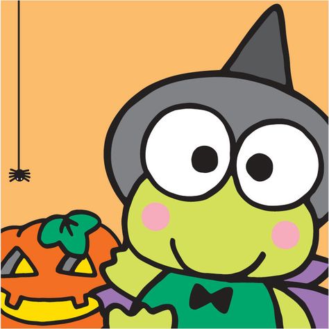 Keroppi Halloween, Halloween Pfp, Hello Kitty Halloween, Happy Halloween, Hello Kitty, Kitty, Halloween, Art