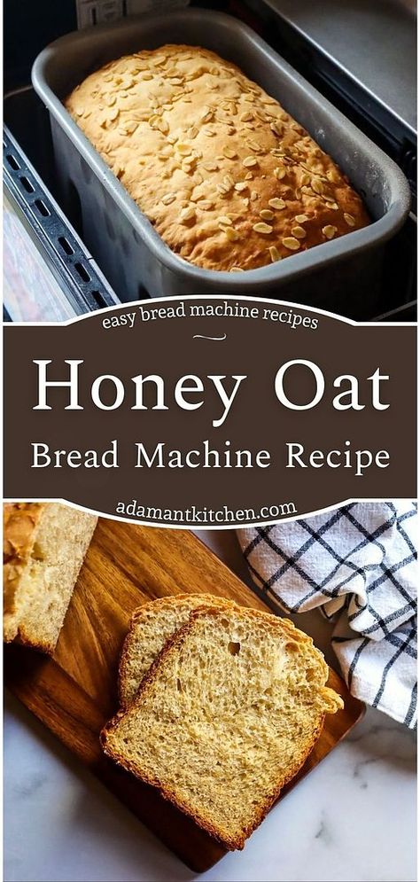 Dive into the world of homemade honey oat bread with our easy-to-follow honey oat bread machine recipe. Perfect for those new to baking bread for beginners, this Easy Bread Machine Recipe ensures a delightful loaf every time. Learn how to make bread in a bread maker and enjoy the best oat bread recipe at home. Bread In A Bread Maker, Sourdough Bread Machine, Bread Machine Recipes Healthy, Bread For Beginners, Bread Machine Recipes Sweet, Oat Bread Recipe, Easy Bread Machine Recipes, Honey Oat Bread, Best Bread Machine