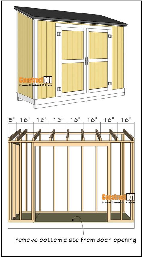 Backyard Lean To Shed, Lean To Shed Against Garage, 8x12 Lean To Shed, Side House Shed Ideas, Shed Against Fence, Wall Shed Ideas, Lean To Shed Off Garage, Building Sheds Diy, Small Outdoor Shed Diy