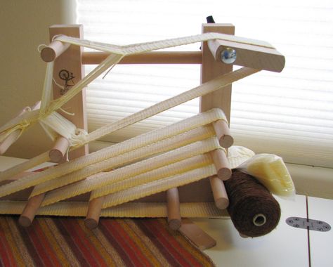 Inkle loom hack Inkle Weaving Patterns, Floor Loom, Inkle Weaving, Inkle Loom, Woven Art, Ribbon Yarn, Loom Bracelets, Loom Patterns, Weaving Art