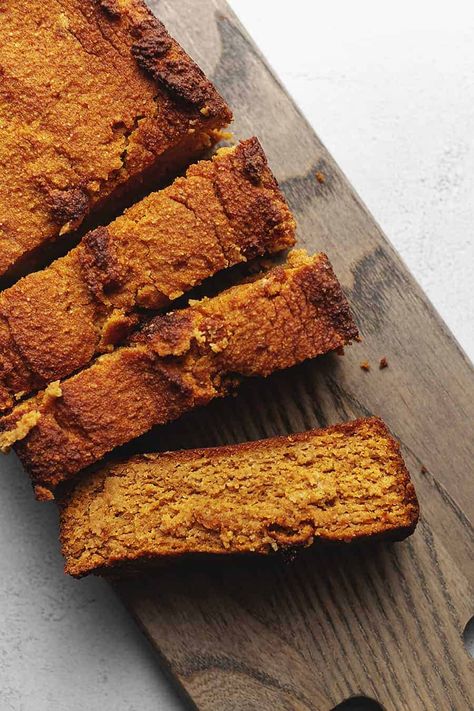 Keto Pumpkin Bread • Low Carb with Jennifer Keto Pumpkin Loaf, Low Carb Pumpkin Bread, Blueberry Quick Bread, Keto Pumpkin Bread, Pumpkin Spice Bread, Almond Flour Muffins, Pumpkin Loaf, Keto Pumpkin, Keto Chocolate Chips