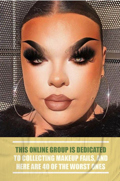 This Online Group Is Dedicated To Collecting Makeup Fails, And Here Are 40 Of The Worst Ones Make Up Fails, Bad Makeup Fails, Worst Makeup, Ugly Makeup, Foundation Color Match, Geisha Makeup, Makeup Memes, Bad Makeup, Makeup Fails