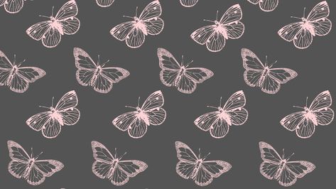 Black Butterfly Wallpaper Laptop, Backround Pics Aesthetic Laptop, Grey Wallpaper Laptop, Pink Grey Wallpaper, Cute Computer Backgrounds, Pink And Grey Wallpaper, Red And Black Wallpaper, Pink Laptop, Butterfly Background