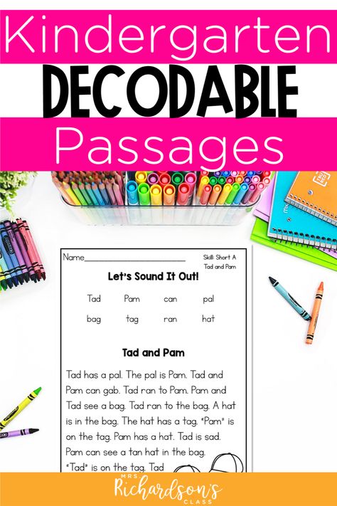 Cvc Word Worksheets, Decodable Sentences, Decodable Passages, Structured Literacy, Cvc Words Worksheets, Decodable Books, Decoding Words, Reading Comprehension Questions, Phonics Instruction