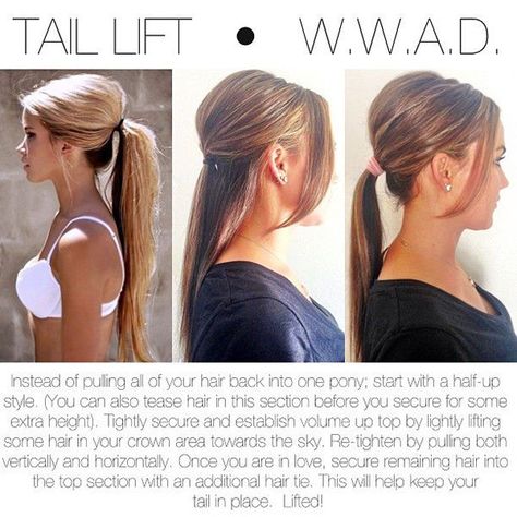 Get a little height on top, no hairspray required, by doing a half-up hairstyle first. | 27 Hairstyling Hacks Every Ponytail Wearer Must Try The Perfect Ponytail, Summer Ponytail, Perfect Ponytail, Serena Van Der, Teased Hair, Serena Van, Serena Van Der Woodsen, Jairzinho, Brigitte Bardot