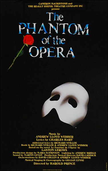 Phantom of the Opera Phantom Of The Opera Movie, Broadway Musicals Posters, Broadway Poster, Musical Theatre Posters, Broadway Posters, Opera Music, Broadway Nyc, Broadway Show, Musical Theatre Broadway