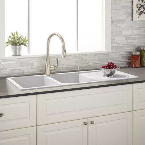 Granite Composite Kitchen Sink, Best Kitchen Sinks, Granite Composite Sinks, Double Kitchen Sink, Drainboard Sink, Composite Sink, Drop In Kitchen Sink, White Kitchen Sink, Drop In Sink