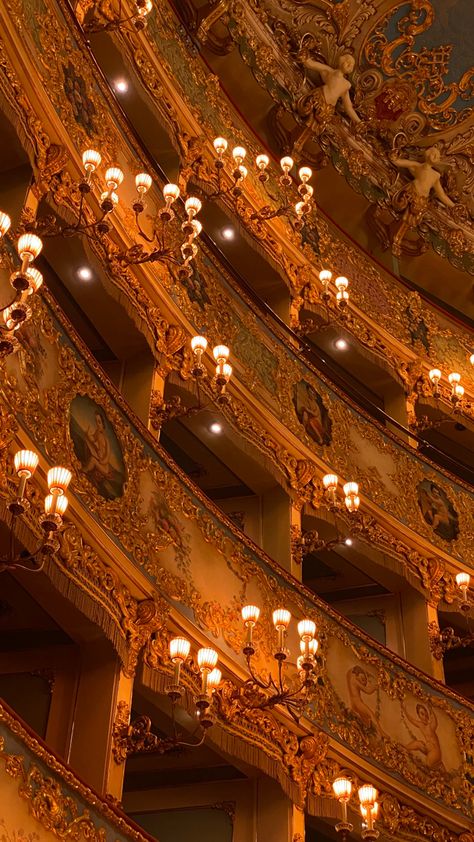 #venice #italy #theatre #ballet #aesthetic Opera Ballet Aesthetic, Yellow Theatre Aesthetic, Elizabethan Theatre Aesthetic, Old Theater Aesthetic, Dark Academia Ballroom, Thespian Aesthetic, Italy Theatre, Old Theatre Aesthetic, Teatro Aesthetic