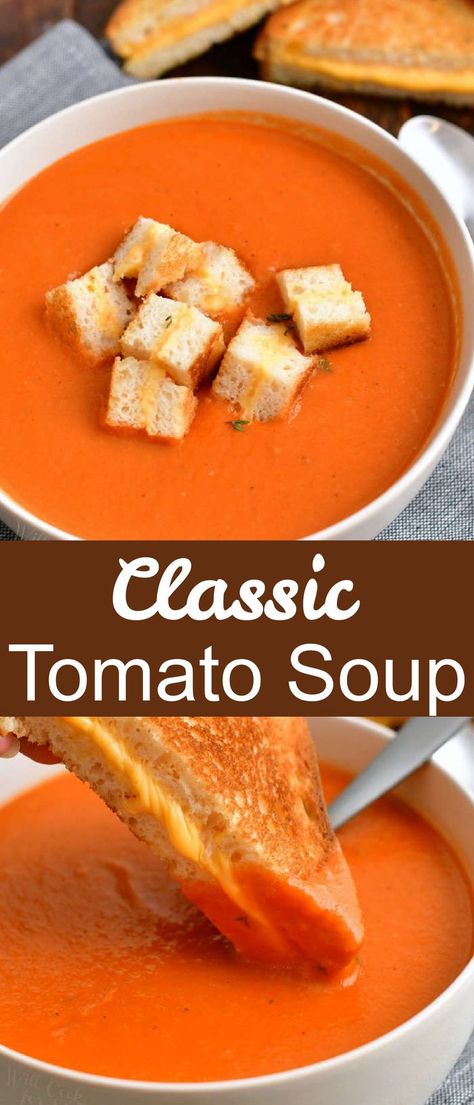 Tomato Soup Recipe Easy, Easy Tomato Soup Recipe, Soup Recipe Easy, Homemade Tomato Soup Recipe, Best Tomato Soup, Tomato Soup Easy, Tomato Soup Homemade, Tomato Soup Recipe, Comforting Soup