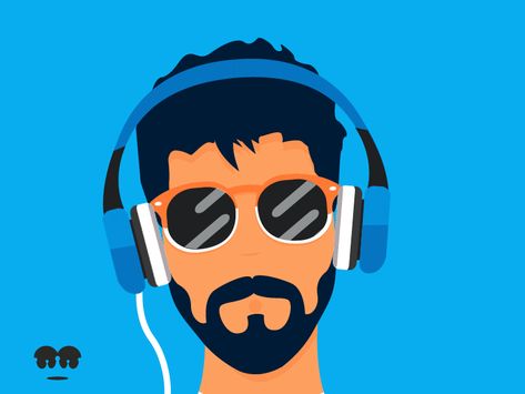 Music Gif, Headphones Beats, Cartoon Gif, Arte Gif, Music Cartoon, Music Illustration, Character Vector, Motion Design Video, Animation Artwork