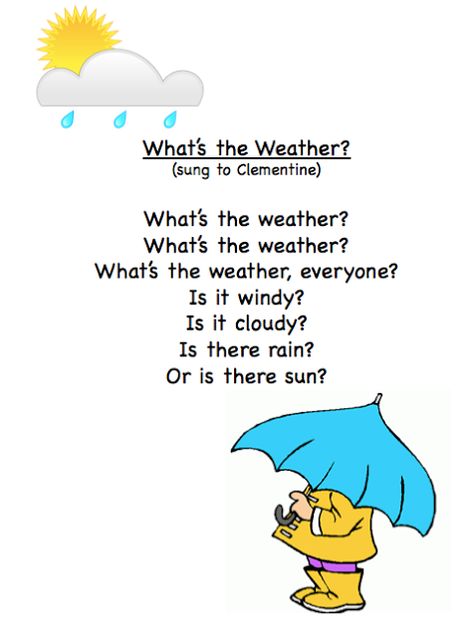 Grade ONEderful: School Weather Poem Weather Songs, Weather Poem, Preschool Poems, Weather Song, Transition Songs, Preschool Weather, Circle Time Songs, Kindergarten Songs, Classroom Songs