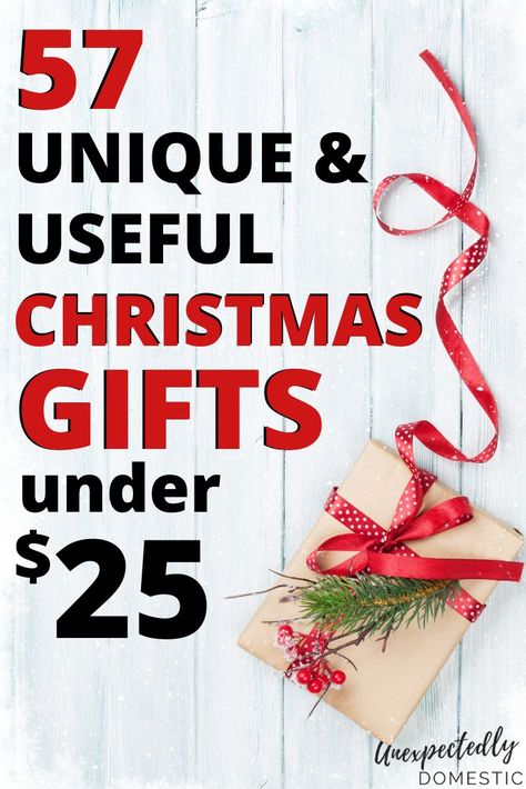 This list of unique Christmas gift ideas are all under $25! They make cheap and easy Secret Santa gifts for coworkers or friends. Whether you're looking for cute ideas for women, want to give funny presents to the guys in your office, or give something nice to Mom or Dad. These $25 Christmas gift ideas are really fun and creative. Perfect for teacher holiday gifts, or try them for your Secret Santa gift exchange this year! #secretsantagifts #giftguide #christmasgiftideas #cheapgiftideas Unisex Gift Ideas, Christmas Gift Ideas For Women, Best Secret Santa Gifts, Teacher Holiday Gifts, Secret Santa Gift Exchange, Unisex Christmas Gifts, Frugal Christmas, Christmas Neighbor, Men's Gifts