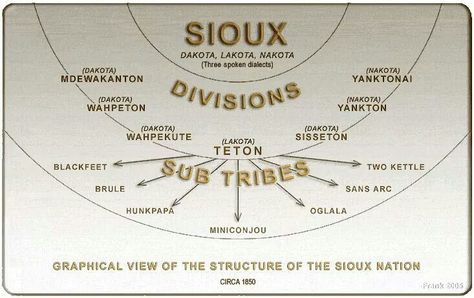 Sioux Nation, Divisions,  Sub tribes- circa 1850 Lakota Indians, Sioux Nation, Sioux Indian, Sioux Tribe, Lakota Sioux, American Indian History, Native American Images, Native American Pictures, First Peoples