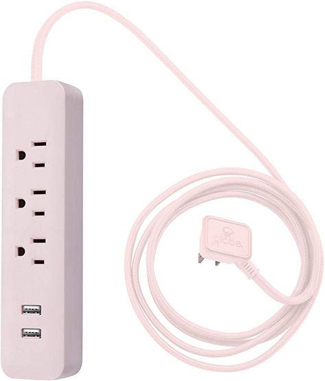 Rose Gold Rooms, Room Wishlist, Gold Room Decor, Pink Power, Surge Protector, Cute Bedroom Decor, Room Makeover Bedroom, Wall Outlets, Pink Room