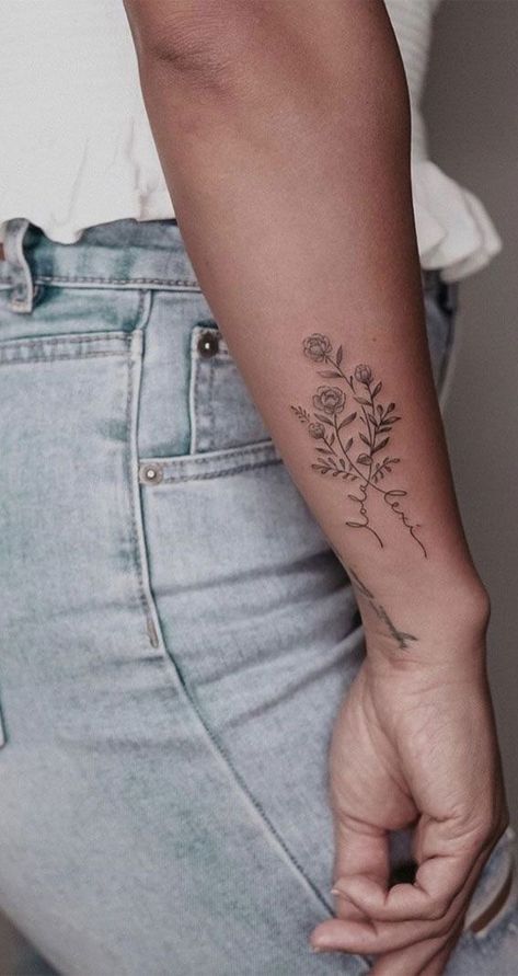 this is not my pin dm for credit/ removal of pin 📍 Mutterschaft Tattoos, Tato Jari, Mom Tattoo Designs, Mommy Tattoos, Beautiful Flower Tattoos, Writing Tattoos, Mother Tattoos, Birth Flower Tattoos, Forearm Tattoo Women