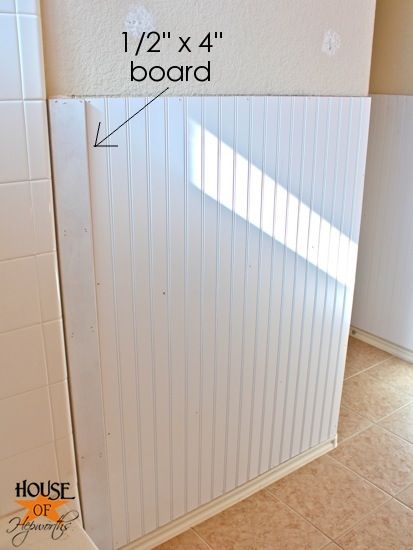 Beadboard Ideas, Kids Bathroom Makeover, Beadboard Bathroom, Wainscoting Bathroom, Creative Bathroom, Diy Vanity, Diy Bathroom Remodel, Upstairs Bathrooms, Bathroom Update