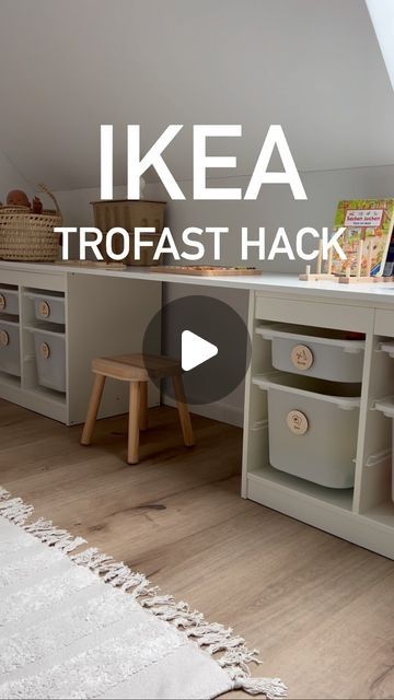 Trofast With Desk, Ikea Trofast Table, Ikea Kids Desk Ideas, Torald Desk Hack, Ikea Trofast Desk Hack, Trofast Desk Hack Kids Rooms, Ikea Trofast Desk, Trofast Desk, Trofast Desk Hack