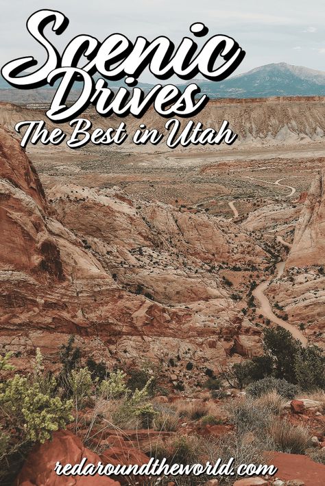 10 Best Scenic Drives In Southern Utah Red Around the World Utah Vacation, Good Drive, Grand Junction, Southern Utah, Scenic Byway, Scenic Drive, Utah, Around The Worlds, Around The World