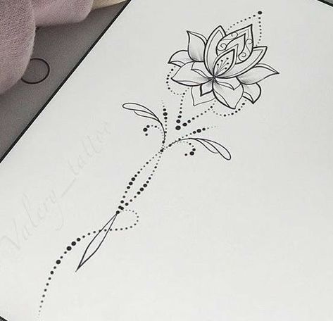 Flower Neck Tattoo, Dotwork Tattoo Mandala, Lotusblume Tattoo, Tattoo Lotus, Octopus Tattoos, Unalome Tattoo, Shape Tattoo, Geometric Tattoos, Cat Tattoos